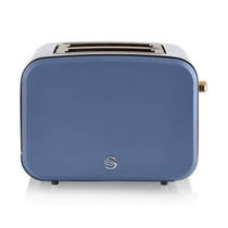 Swan Nordic 2 Slice Toaster With 6 Browning Levels Soft Touch And Matte Finish - Blue