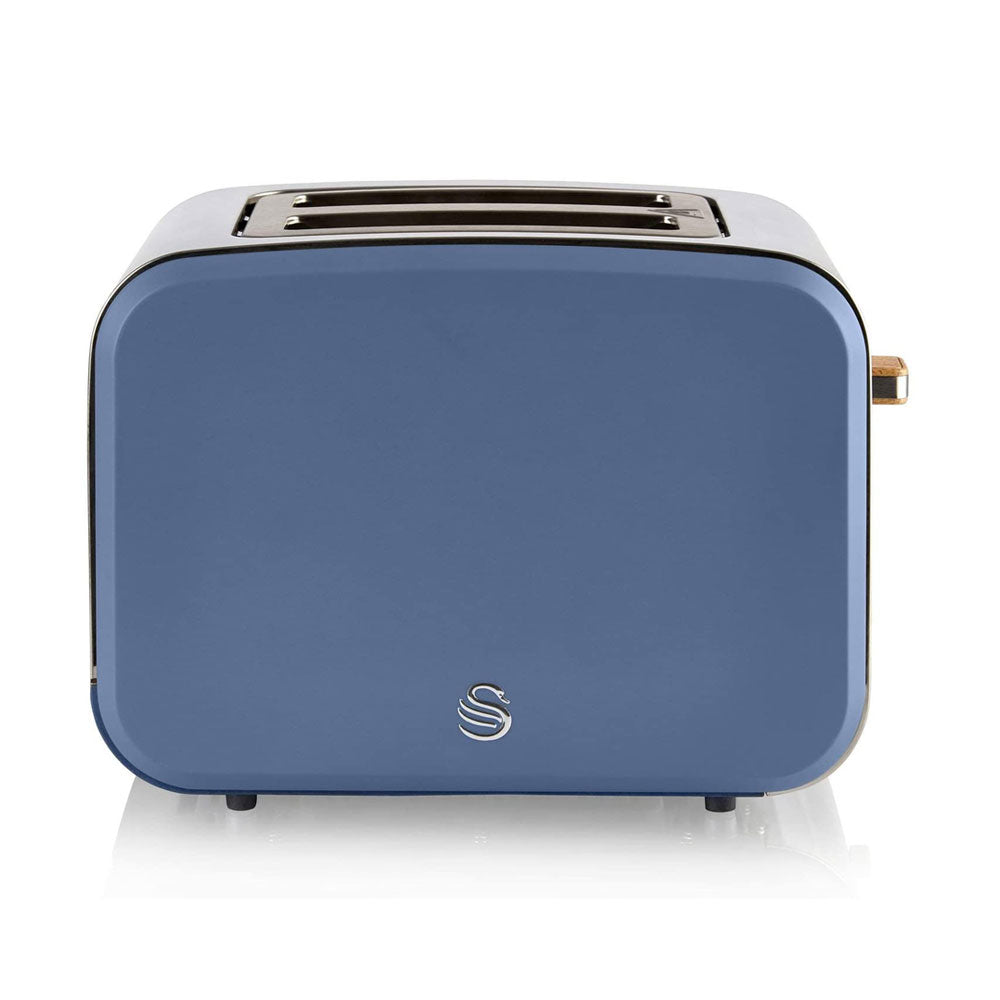 Swan Nordic 2 Slice Toaster With 6 Browning Levels Soft Touch And Matte Finish - Blue
