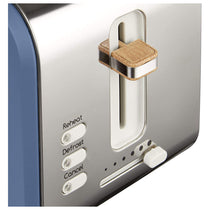 Swan Nordic 2 Slice Toaster With 6 Browning Levels Soft Touch And Matte Finish - Blue