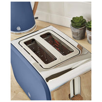 Swan Nordic 2 Slice Toaster With 6 Browning Levels Soft Touch And Matte Finish - Blue