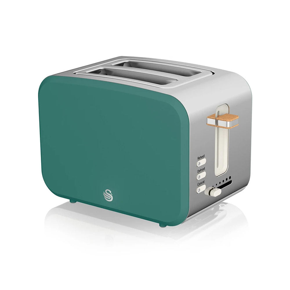 Swan Nordic 2 Slice Toaster With 6 Browning Levels Soft Touch And Matte Finish - Pine Green Main image
