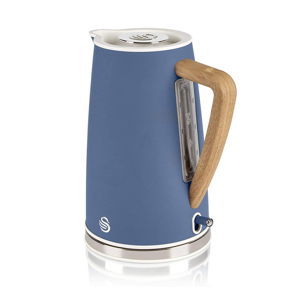 Swan Nordic Rapid Boil Jug Kettle Stainless Steel 3000 W 1.7 Litre - Blue