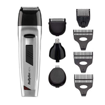 Babyliss 8 In 1 Mens Cordless Nose Body Hair Clipper Beard Trimmer Grooming Kit - Silver