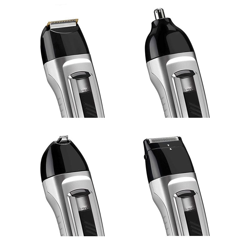 Babyliss 8 In 1 Mens Cordless Nose Body Hair Clipper Beard Trimmer Grooming Kit - Silver