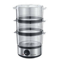 Russell Hobbs Food Collection Compact 3 Tier Food Steamer 400 W 7 Litre - Stainless Steel