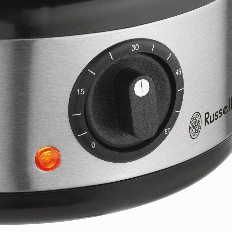 Russell Hobbs Food Collection Compact 3 Tier Food Steamer 400 W 7 Litre - Stainless Steel