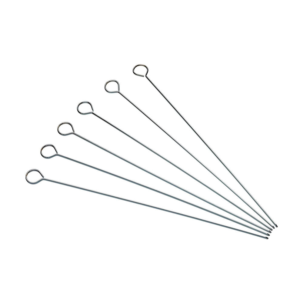KitchenCraft Flat-Sided Metal Barbeque Skewer Set (30 cm) - Stainless Steel