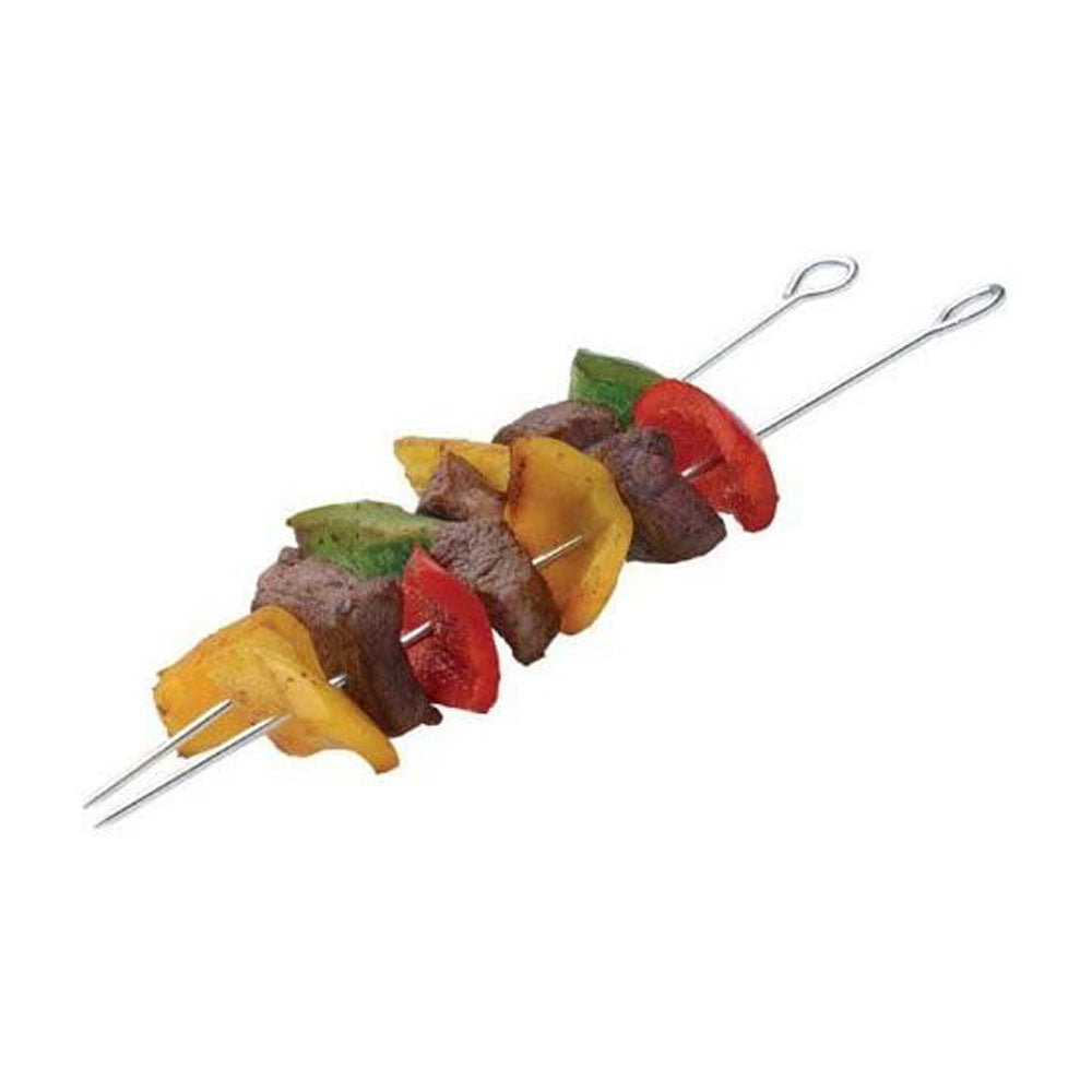 KitchenCraft Flat-Sided Metal Barbeque Skewer Set (30 cm) - Stainless Steel