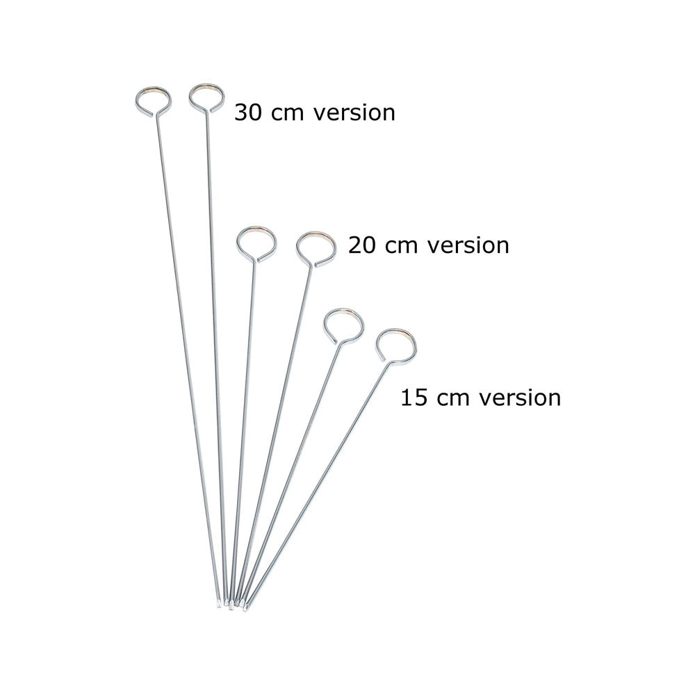 KitchenCraft Flat-Sided Metal Barbeque Skewer Set (30 cm) - Stainless Steel
