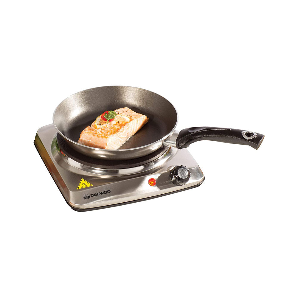 Daewoo Single Hot Plate Stainless Steel Cast Iron - Silver Main image