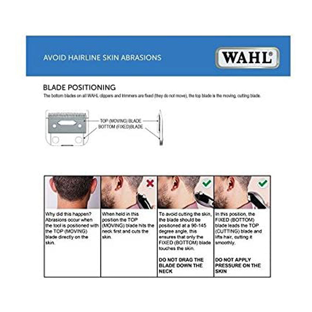 Wahl Baldfader Plus Ultra Close Cut Hair Clipper With 6 Attachment Combs - Black/Red