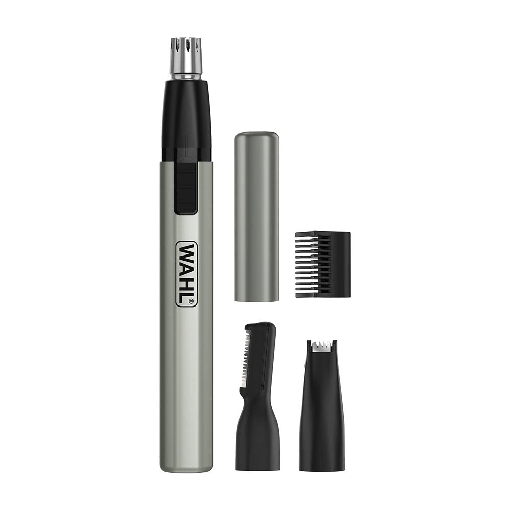 Wahl 3 In 1 Men And Women Micro Finisher Lithium Detail Trimmer For Nose Ear And Eyebrow Trimmer - Silver/Black Main image