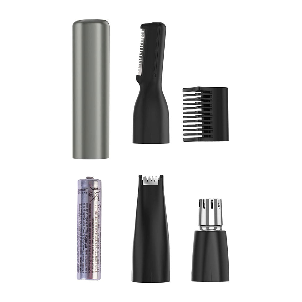 Wahl 3 In 1 Men And Women Micro Finisher Lithium Detail Trimmer For Nose Ear And Eyebrow Trimmer - Silver/Black Secondary image