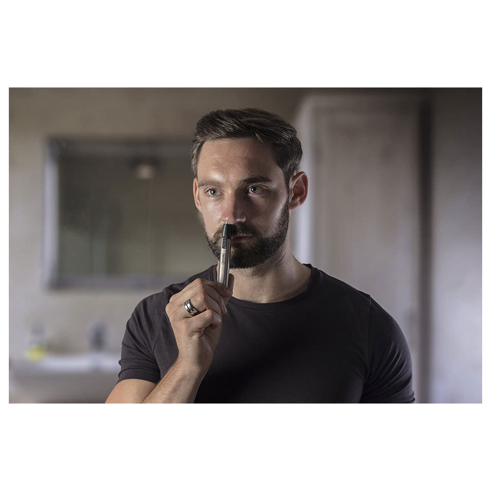 Wahl 3 In 1 Men And Women Micro Finisher Lithium Detail Trimmer For Nose Ear And Eyebrow Trimmer - Silver/Black