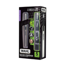 Wahl 3 In 1 Men And Women Micro Finisher Lithium Detail Trimmer For Nose Ear And Eyebrow Trimmer - Silver/Black