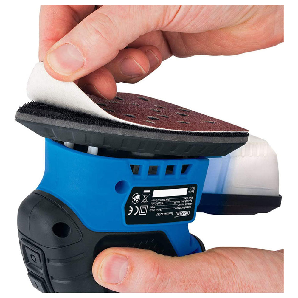Draper Electric Detail Tri Palm Sander Sheet & 24 Sanding Sheets