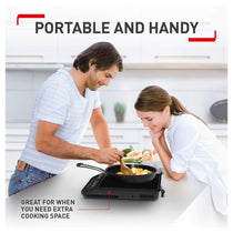 Tefal Everyday Induction Hob Ceramic Plate with 6 Pre-Set Cooking Programmes - Black