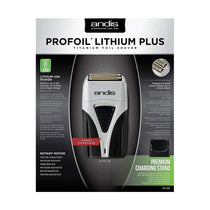 Andis TS-2 ProFoil Lithium Titanium Cordless Foil Shaver Grey & Black