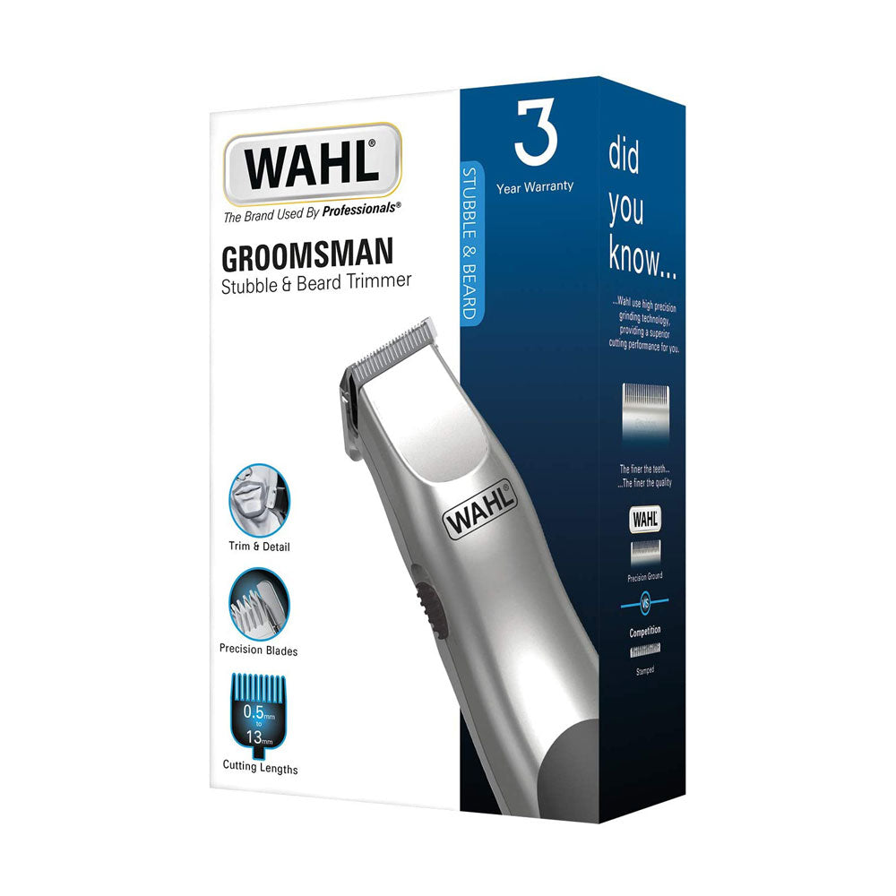 Wahl Groomsman Battery Hair Trimmer Stubble & Beard Trimmer Set 