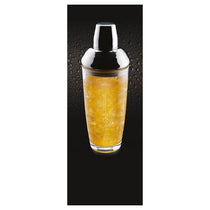 KitchenCraft BarCraft Glass Boston Cocktail Shaker with Printed Recipes 700ml - Transparent
