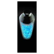 KitchenCraft BarCraft Glass Boston Cocktail Shaker with Printed Recipes 700ml - Transparent