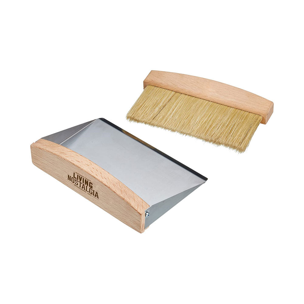 KitchenCraft Living Nostalgia Tabletop Dustpan And Brush Set 16 x 11 x 14 cm - Brown Main image