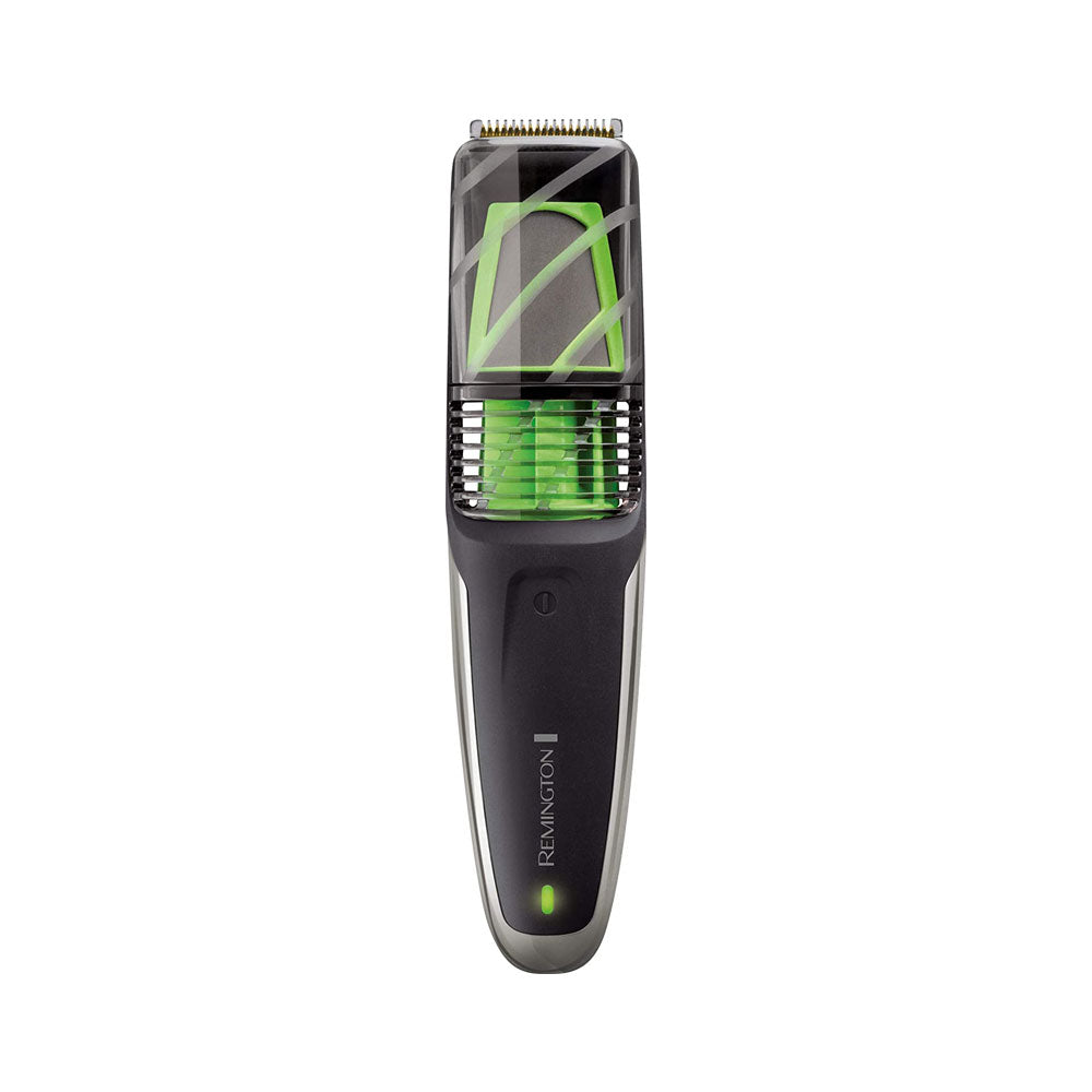 Remington Mens Beard And Stubble Trimmer With Vacuum Chamber To Catch Trimmed Hair - Black/Green Secondary image