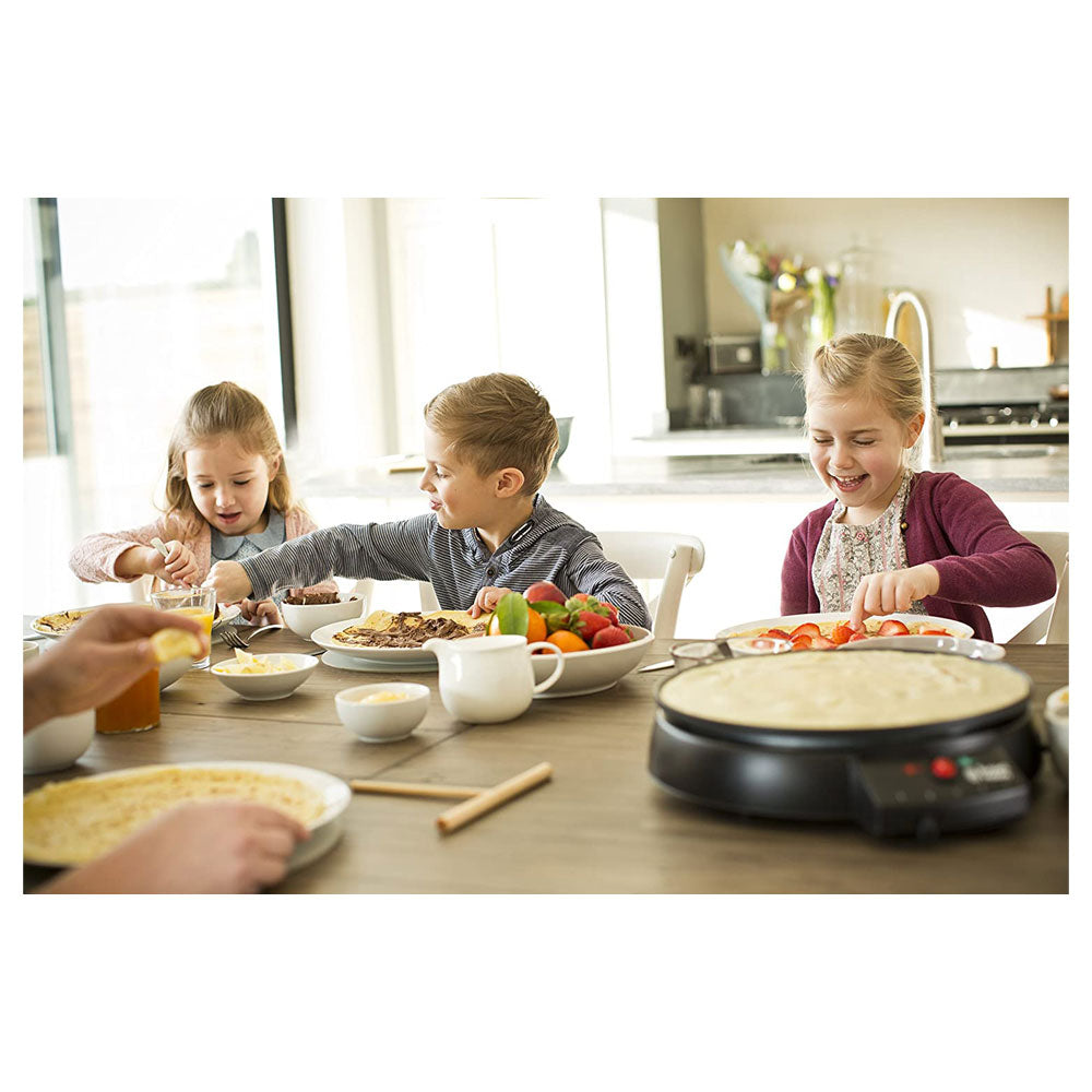 Russell Hobbs Fiesta Crepe And Pancake Maker Electric Non Stick 30cm Hot Plate 1200 W - Black