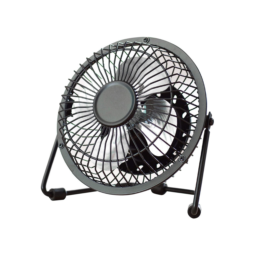 Fine Elements 4 Inch Mini Portable USB Desk Table Fan Aluminum - Black