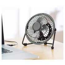 Fine Elements 4 Inch Mini Portable USB Desk Table Fan Aluminum - Black