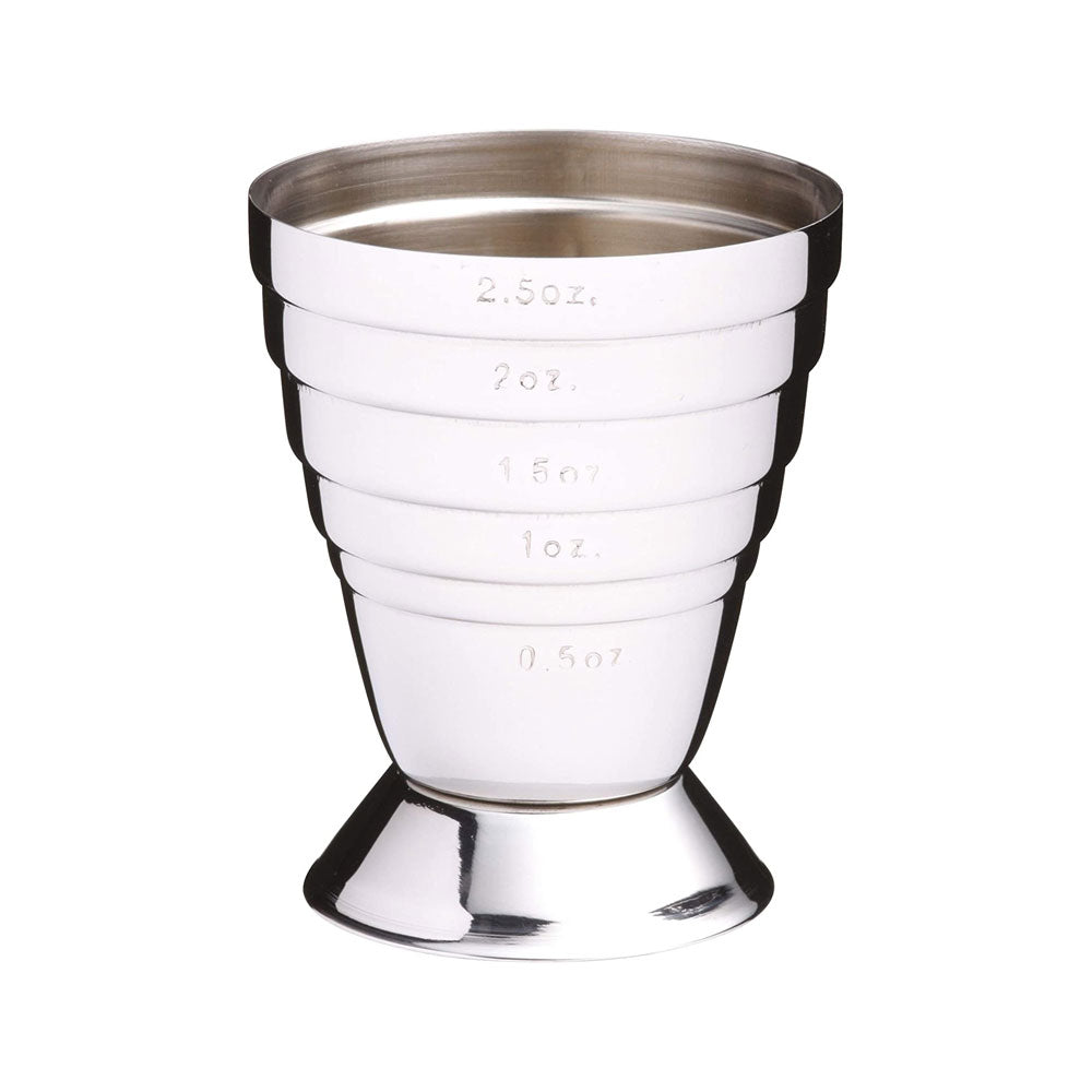 KitchenCraft BarCraft All In 1 Cocktail Jigger With 6 Spirit Measure Markings - Stainless Steel