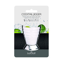 KitchenCraft BarCraft All In 1 Cocktail Jigger With 6 Spirit Measure Markings - Stainless Steel