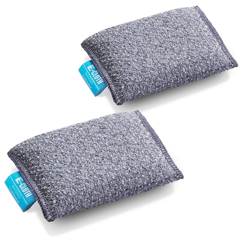 E-Cloth 2 Non scratch Scrubbing Pads Microfiber Cleaning Cloths - Gray