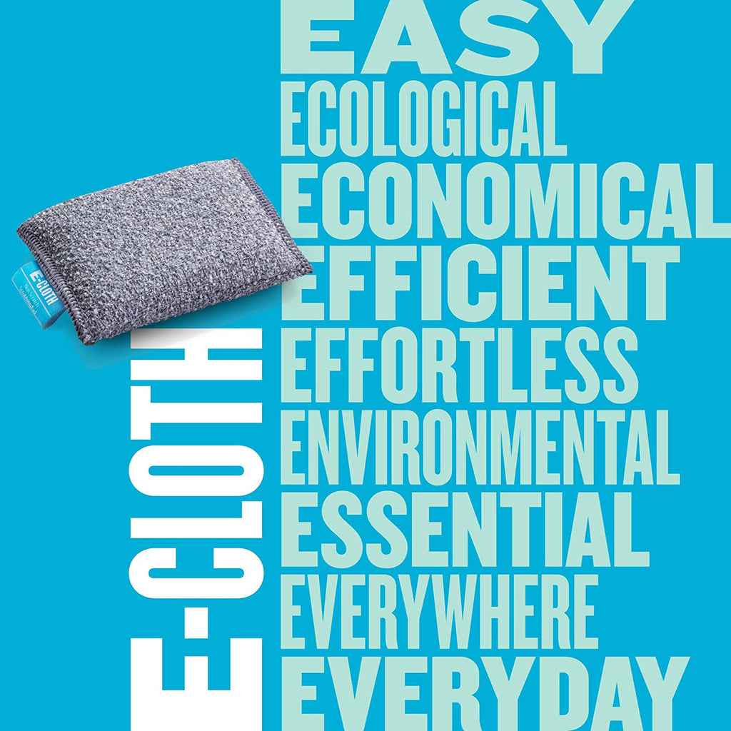 E-Cloth 2 Non scratch Scrubbing Pads Microfiber Cleaning Cloths - Gray
