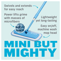 E-Cloth Bath And Tile Mini Deep Clean Mop Microfiber - Blue & Silver