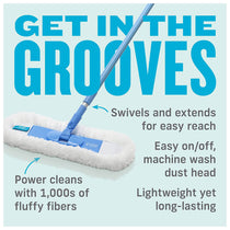 E-Cloth Flexi-Edge Floor And Wall Duster - Blue And White