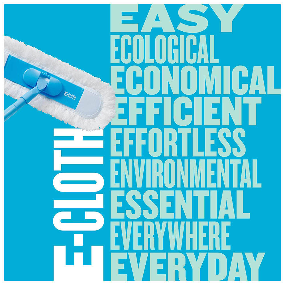 E-Cloth Flexi-Edge Floor And Wall Duster - Blue And White