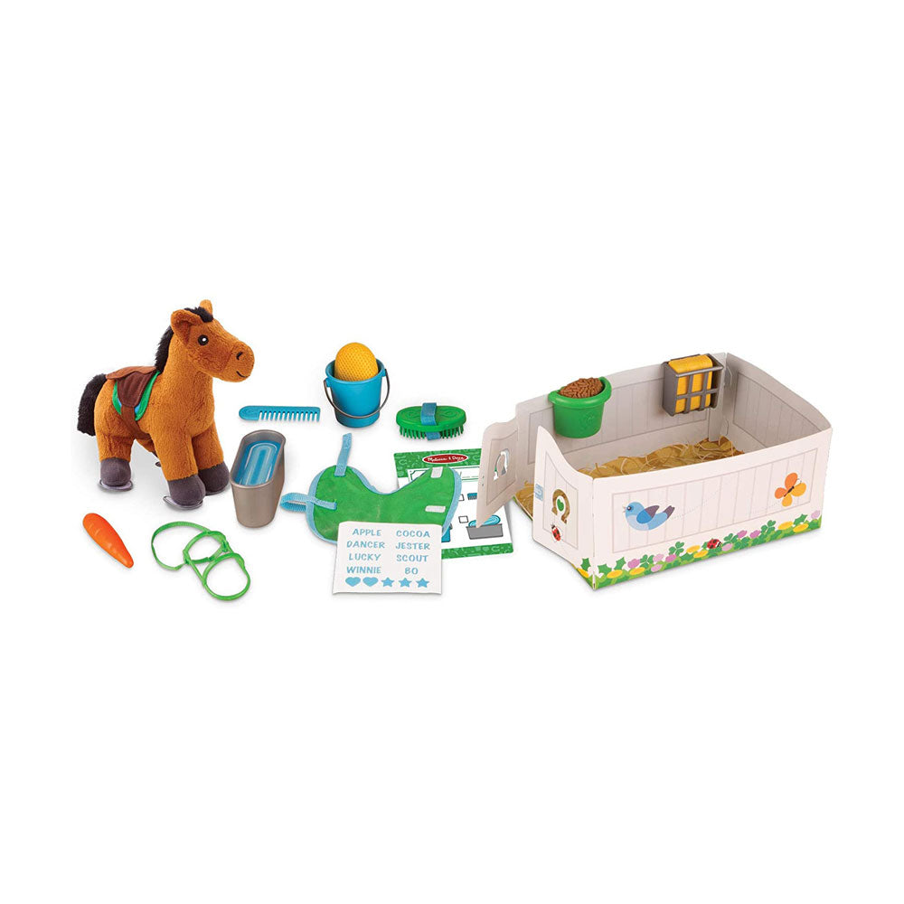 Melissa & Doug Feed & Groom Horse Care Play Set Main image