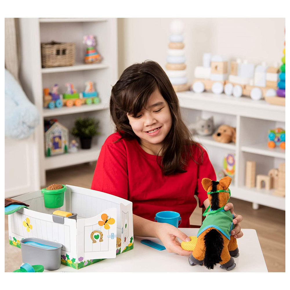 Melissa & Doug Feed & Groom Horse Care Play Set