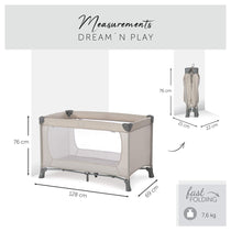 Hauck Dream N Play Travel Cot For Babys And Toddlers - Beige