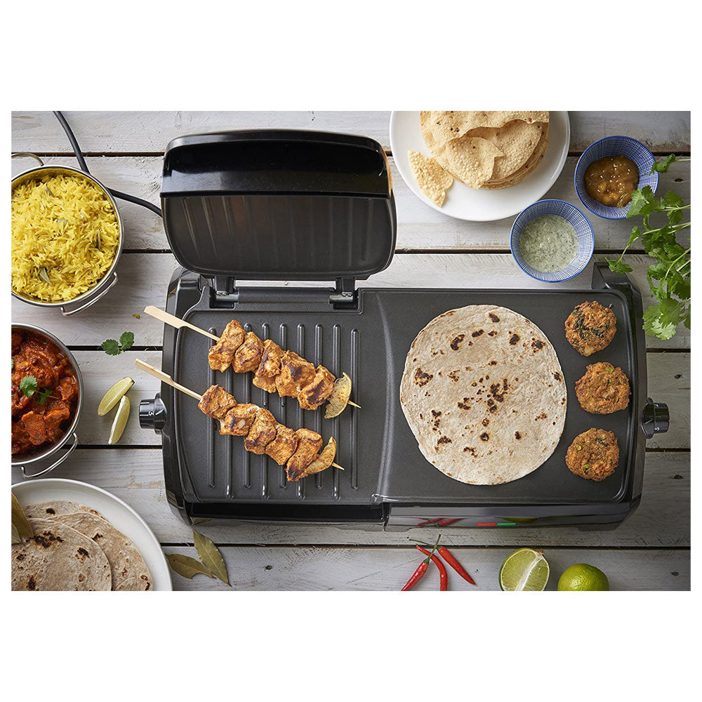 George Foreman Large Variable Temperature 10 Portion Grill And Griddle 2180 W - Black