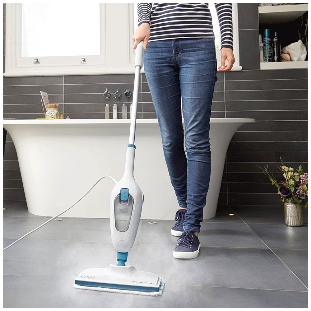 Black & Decker 10 In 1 Steam Mop 1300 W - White And Blue