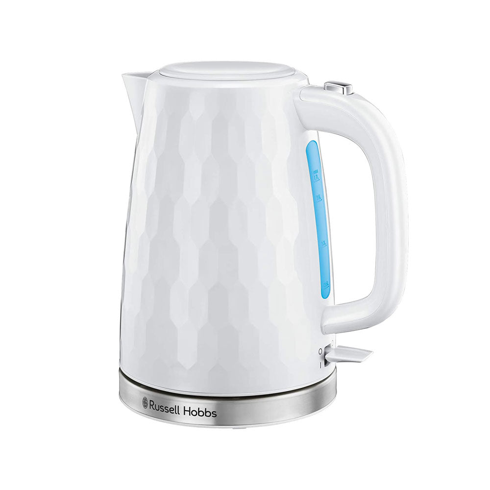 Russell Hobbs Contemporary Honeycomb Cordless Electric Jug Kettle 3000 W 1.7 Litres - White Main image