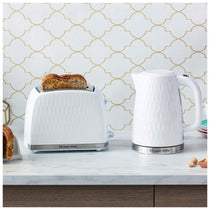 Russell Hobbs Contemporary Honeycomb Cordless Electric Jug Kettle 3000 W 1.7 Litres - White