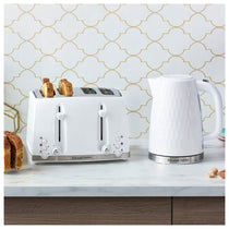 Russell Hobbs Contemporary Honeycomb Cordless Electric Jug Kettle 3000 W 1.7 Litres - White