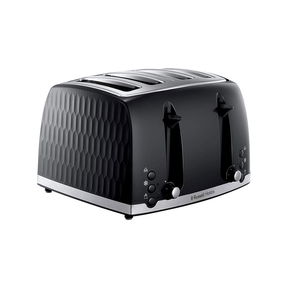 Russell Hobbs Contemporary Honeycomb 4 Slice Toaster 1500 W - Black Main image