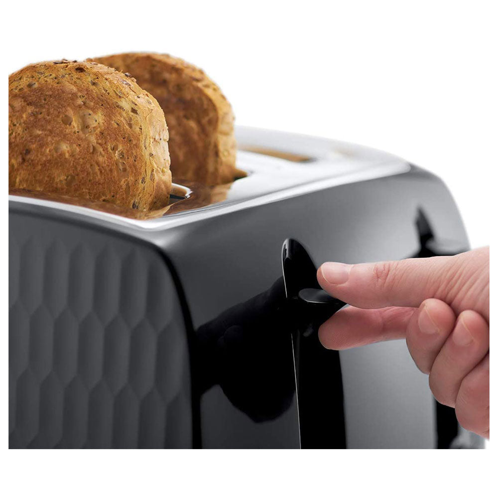 Russell Hobbs Contemporary Honeycomb 4 Slice Toaster 1500 W - Black