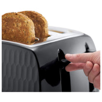 Russell Hobbs Contemporary Honeycomb 4 Slice Toaster 1500 W - Black