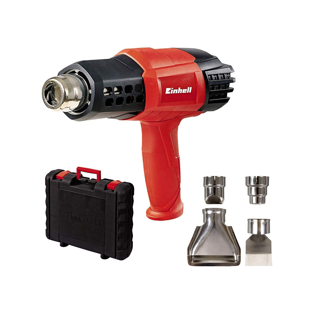 Einhell TE-HA 2000 E Hot Air Heat Gun 2000 W With Extensive Accessory Nozzles & Case - Red Main image