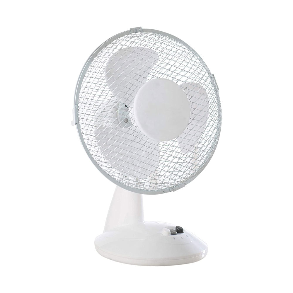 Fine Elements Oscillating 9 Inch Desk Fan with 2 Speed Settings -White Main image